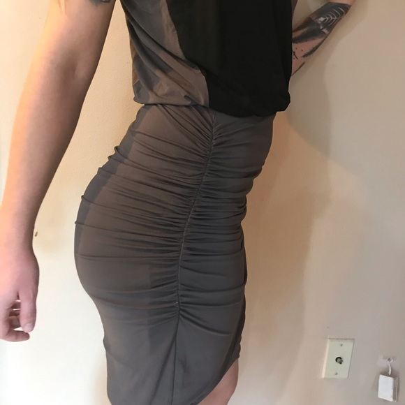 Halston Heritage Dresses & Skirts - Halston Heritage Asymmetrical Twist Strap Dress M